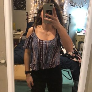 Open shoulder tank top